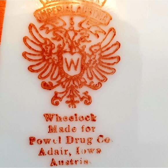 Antique Advertising Plate Wheelock Austria Powel Drug Adair Iowa High School 8" - Picture 4 of 8